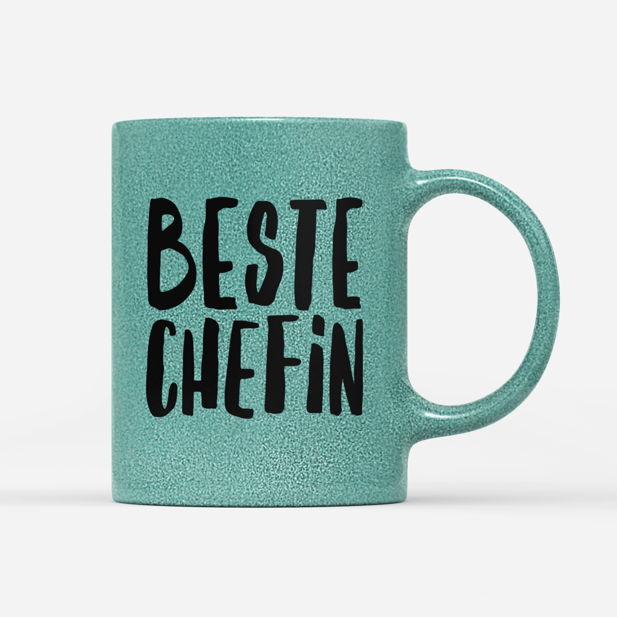 Tasse Glitzer Edition beste Chefin - Schwarzer - Kaffee