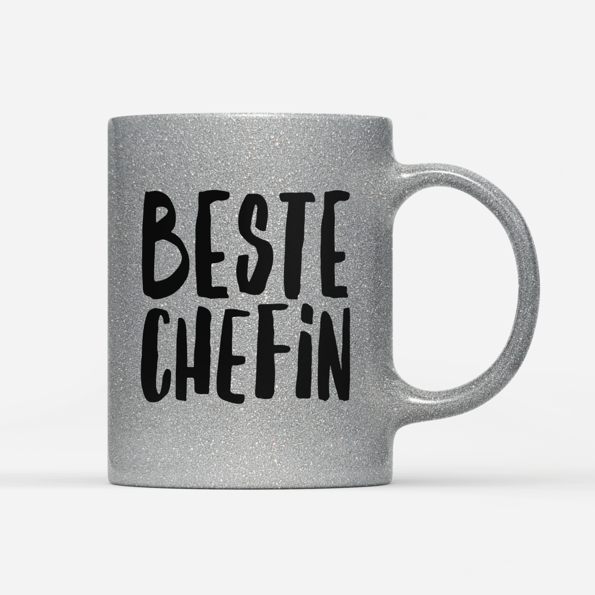 Tasse Glitzer Edition beste Chefin - Schwarzer - Kaffee