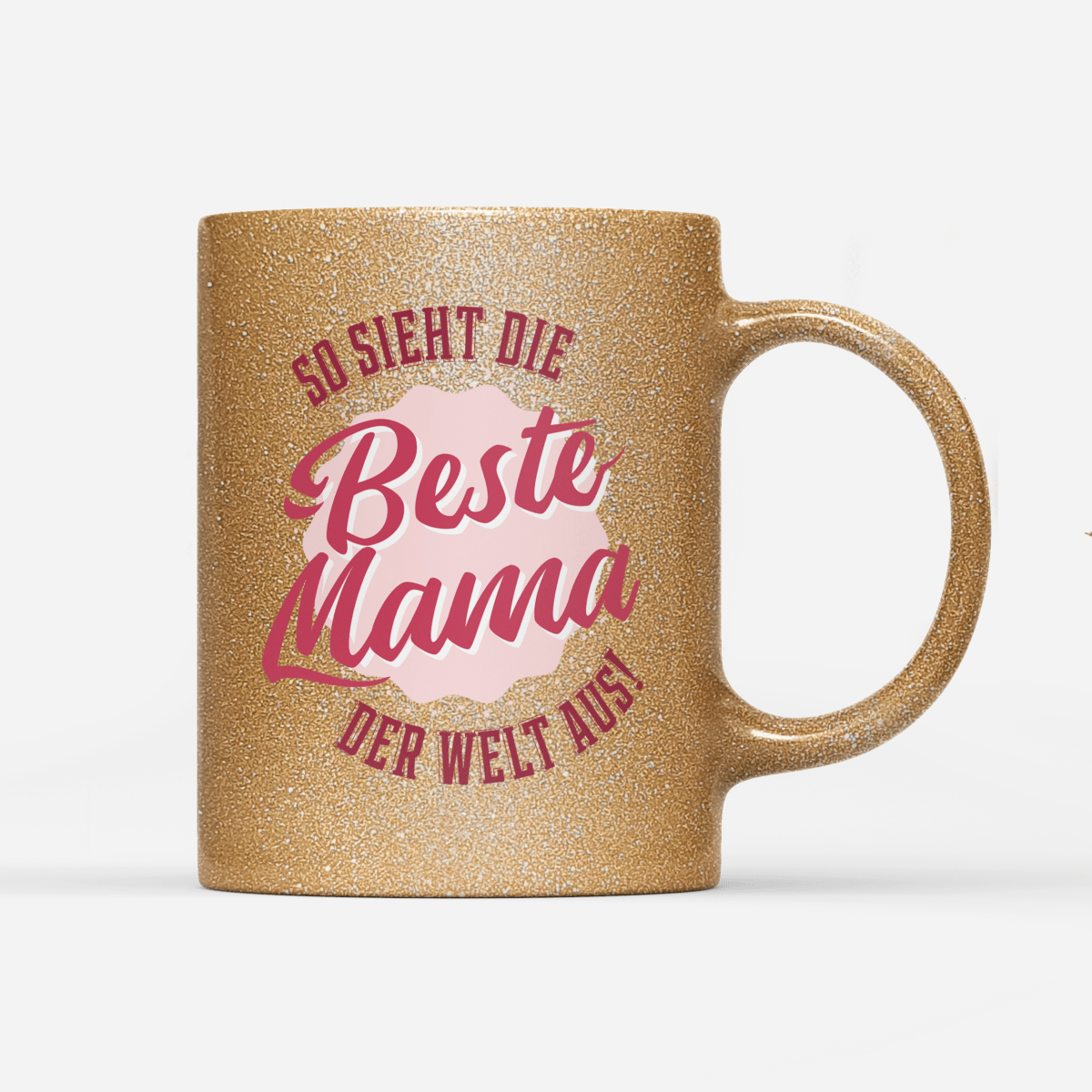 Tasse Glitzer Edition Beste Mama der Welt - Schwarzer - Kaffee