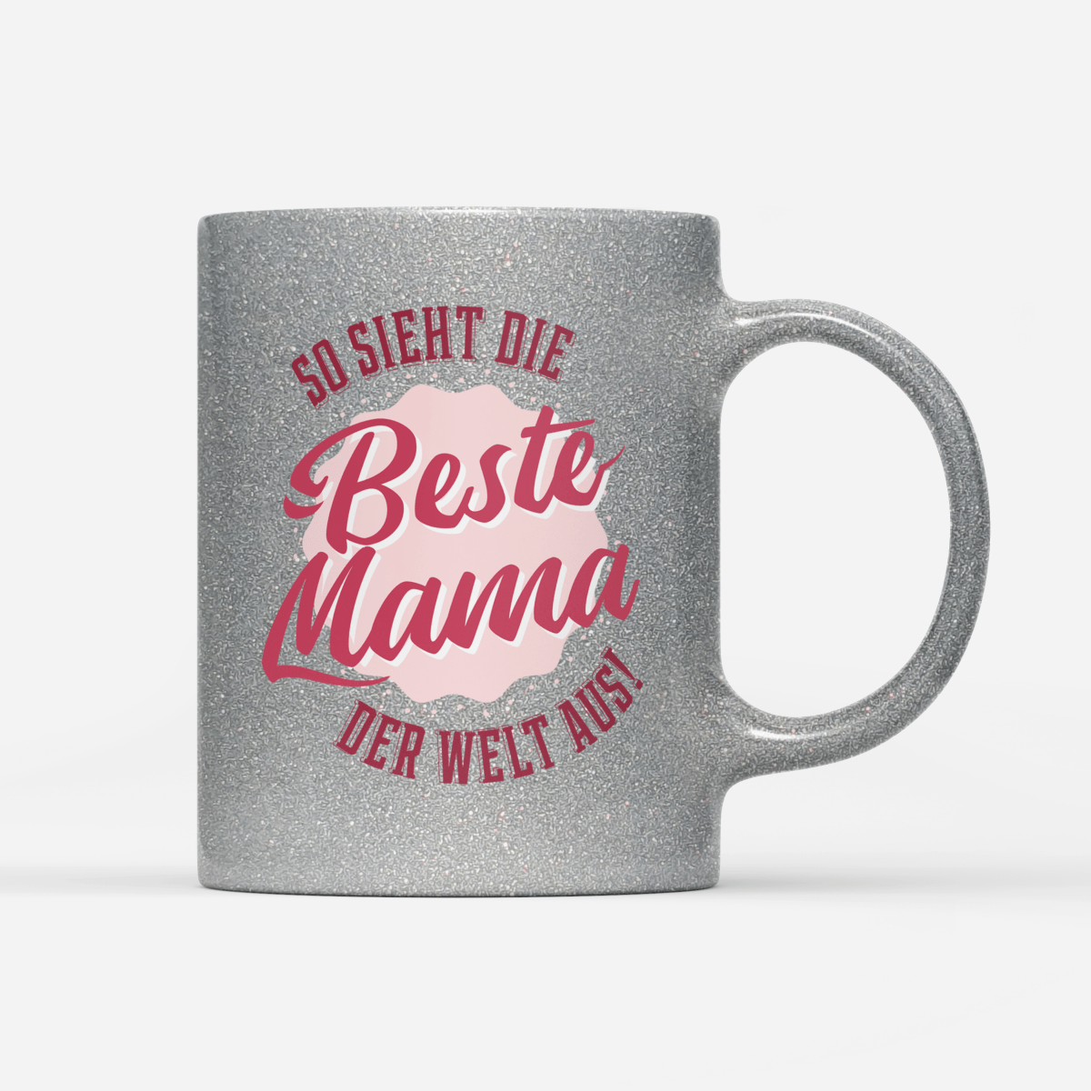 Tasse Glitzer Edition Beste Mama der Welt - Schwarzer - Kaffee