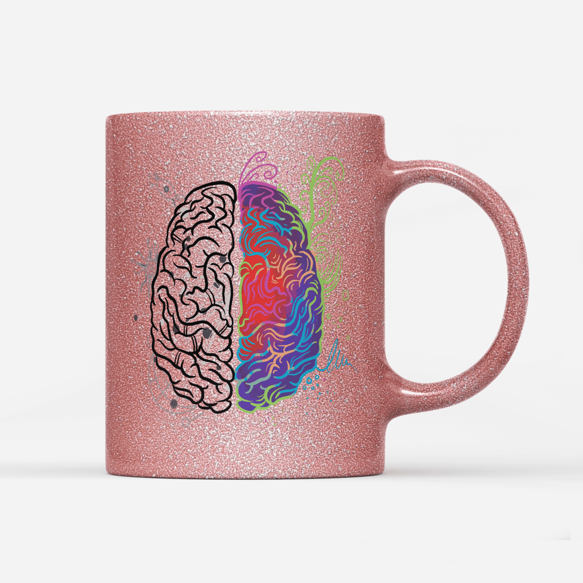 Tasse Glitzer Edition Brain - Schwarzer - Kaffee