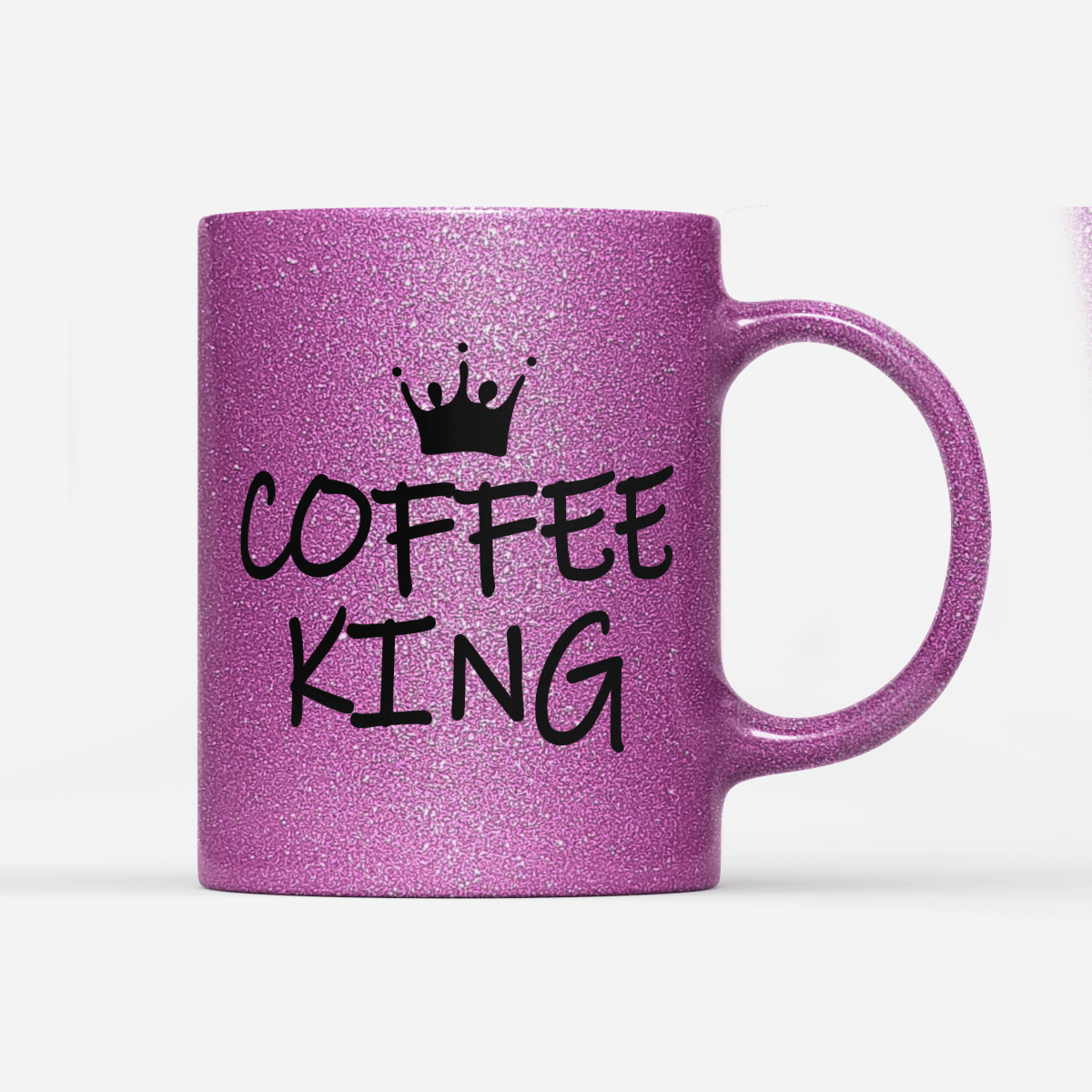 Tasse Glitzer Edition Coffee King - Schwarzer - Kaffee