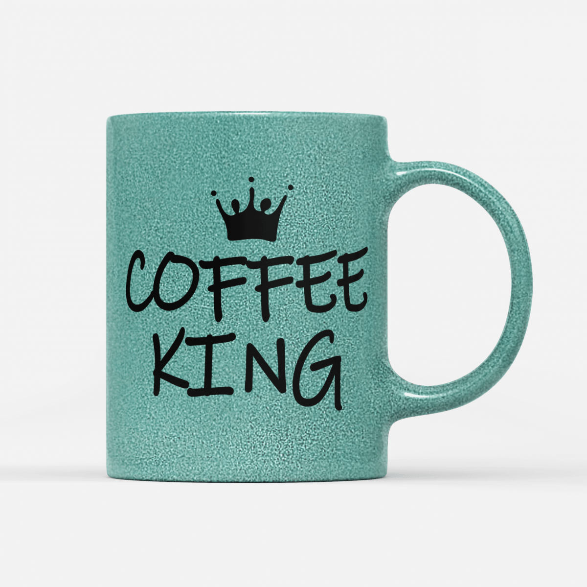 Tasse Glitzer Edition Coffee King - Schwarzer - Kaffee