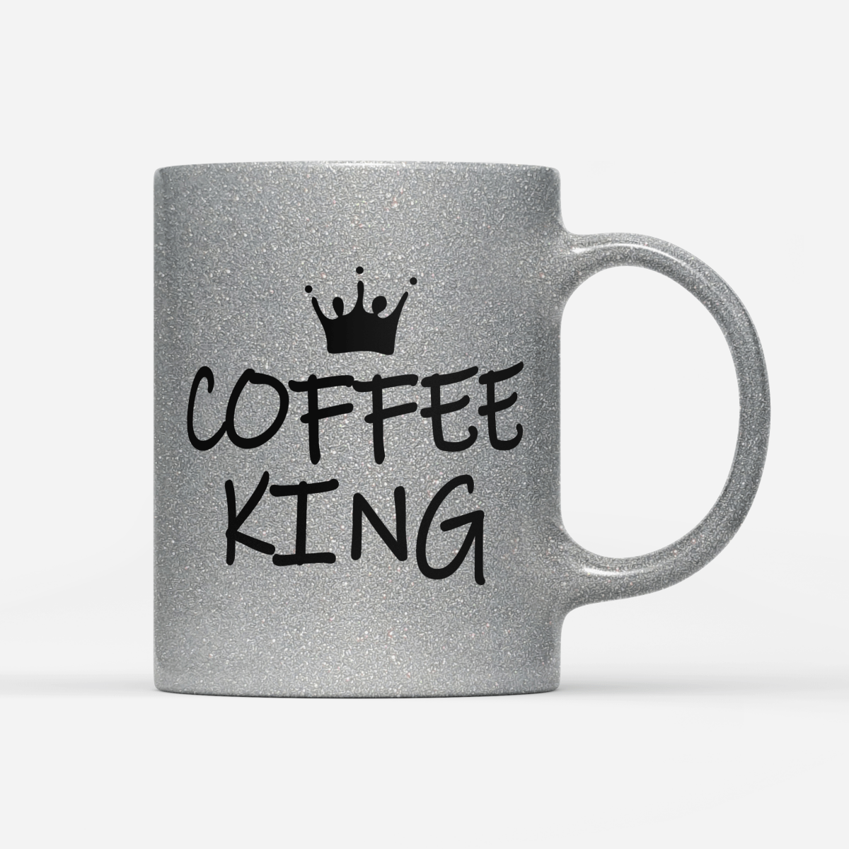 Tasse Glitzer Edition Coffee King - Schwarzer - Kaffee