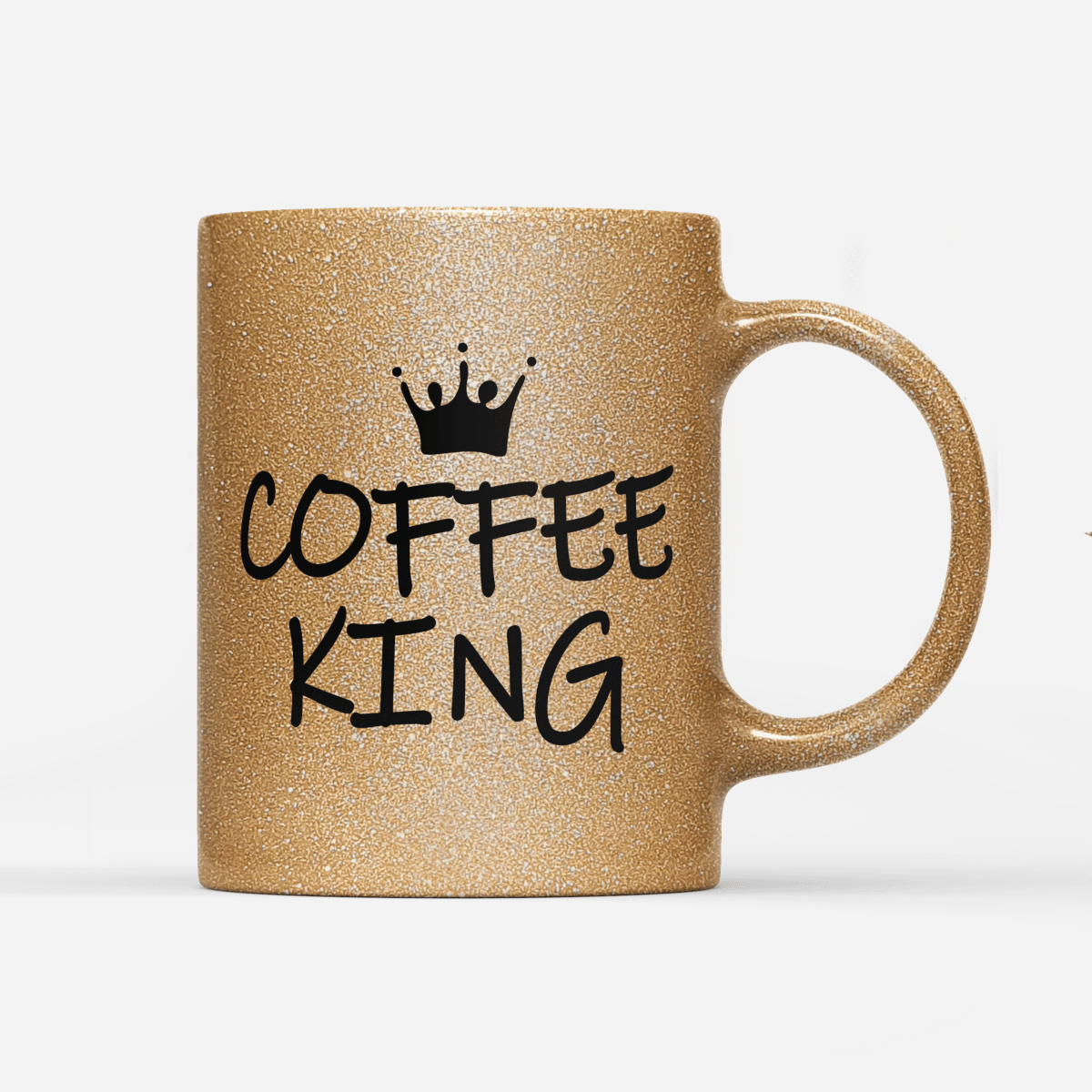 Tasse Glitzer Edition Coffee King - Schwarzer - Kaffee