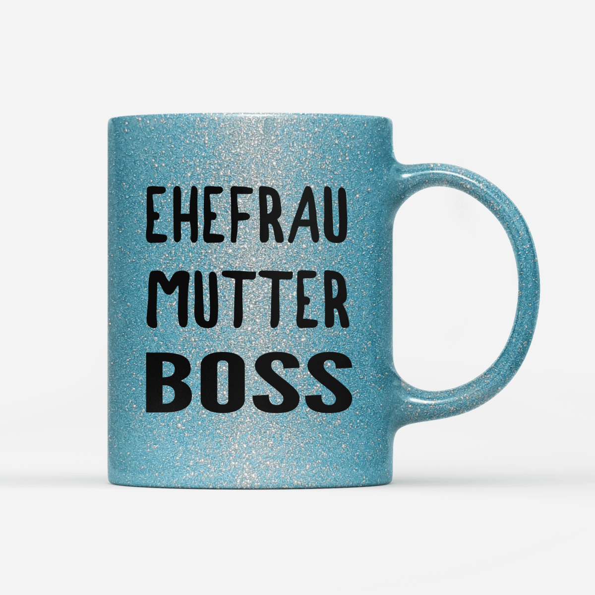 Tasse Glitzer Edition Ehefrau Mutter Boss - Schwarzer - Kaffee