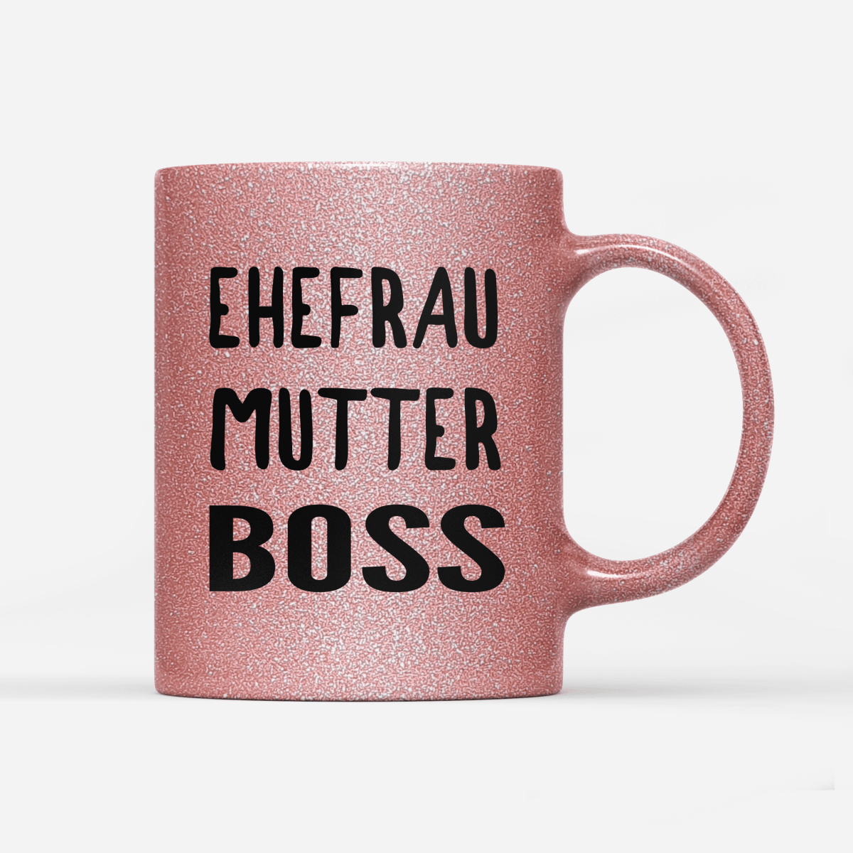 Tasse Glitzer Edition Ehefrau Mutter Boss - Schwarzer - Kaffee