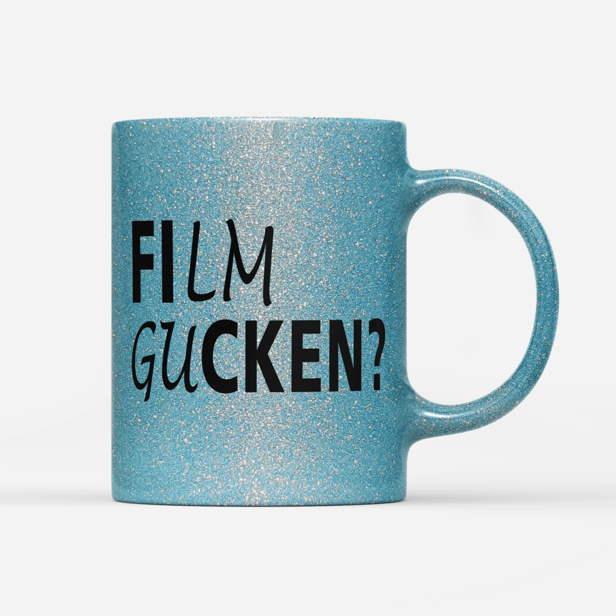Tasse Glitzer Edition Film gucken - Schwarzer - Kaffee