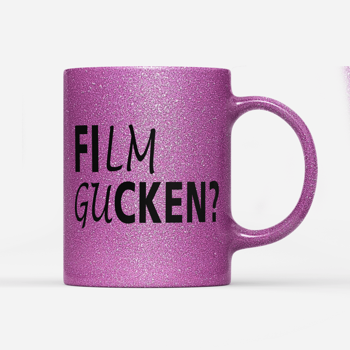 Tasse Glitzer Edition Film gucken - Schwarzer - Kaffee