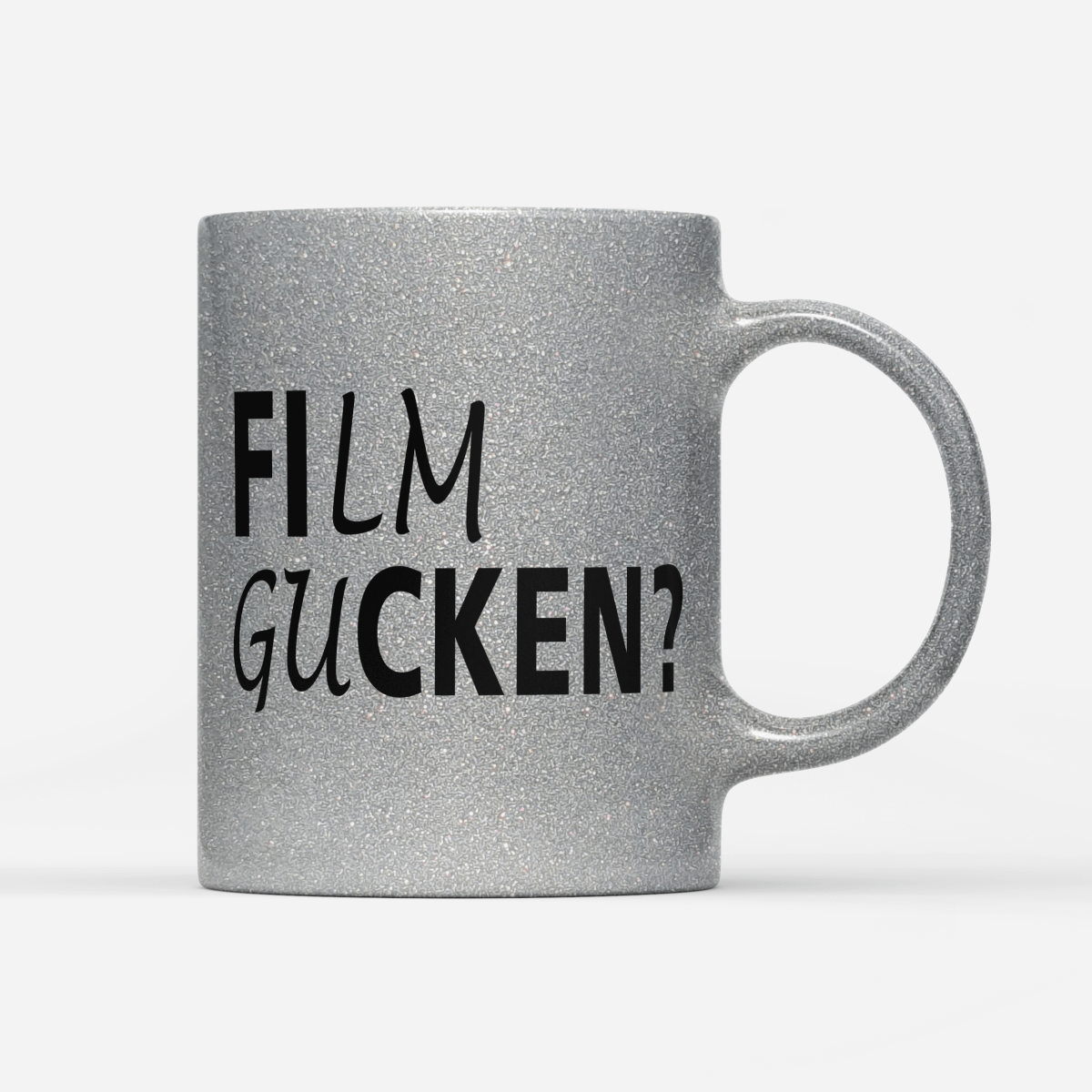 Tasse Glitzer Edition Film gucken - Schwarzer - Kaffee
