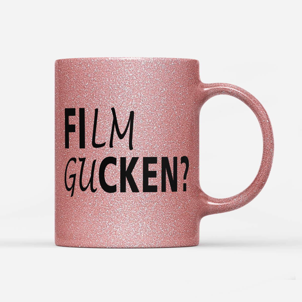 Tasse Glitzer Edition Film gucken - Schwarzer - Kaffee