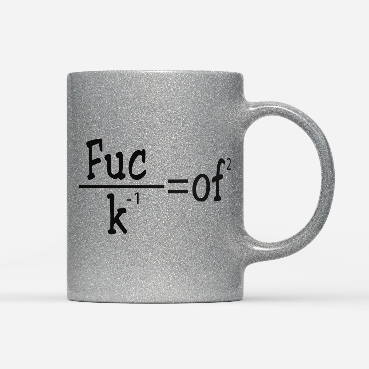 Tasse Glitzer Edition Fuck of - Schwarzer - Kaffee