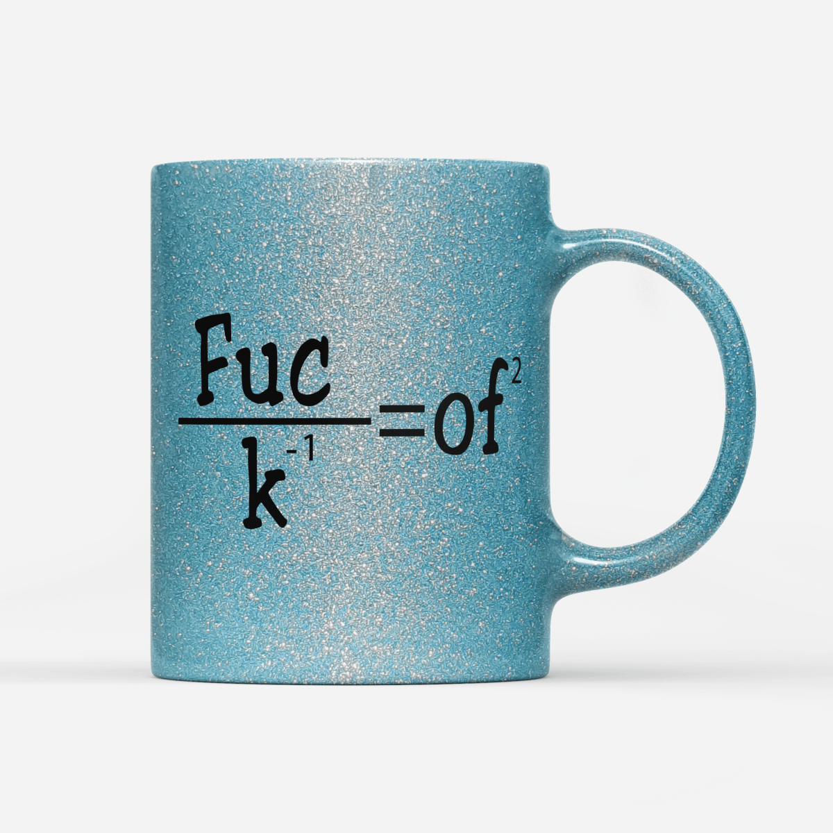 Tasse Glitzer Edition Fuck of - Schwarzer - Kaffee