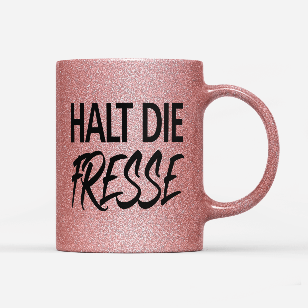 Tasse Glitzer Edition Halt die Fresse - Schwarzer - Kaffee