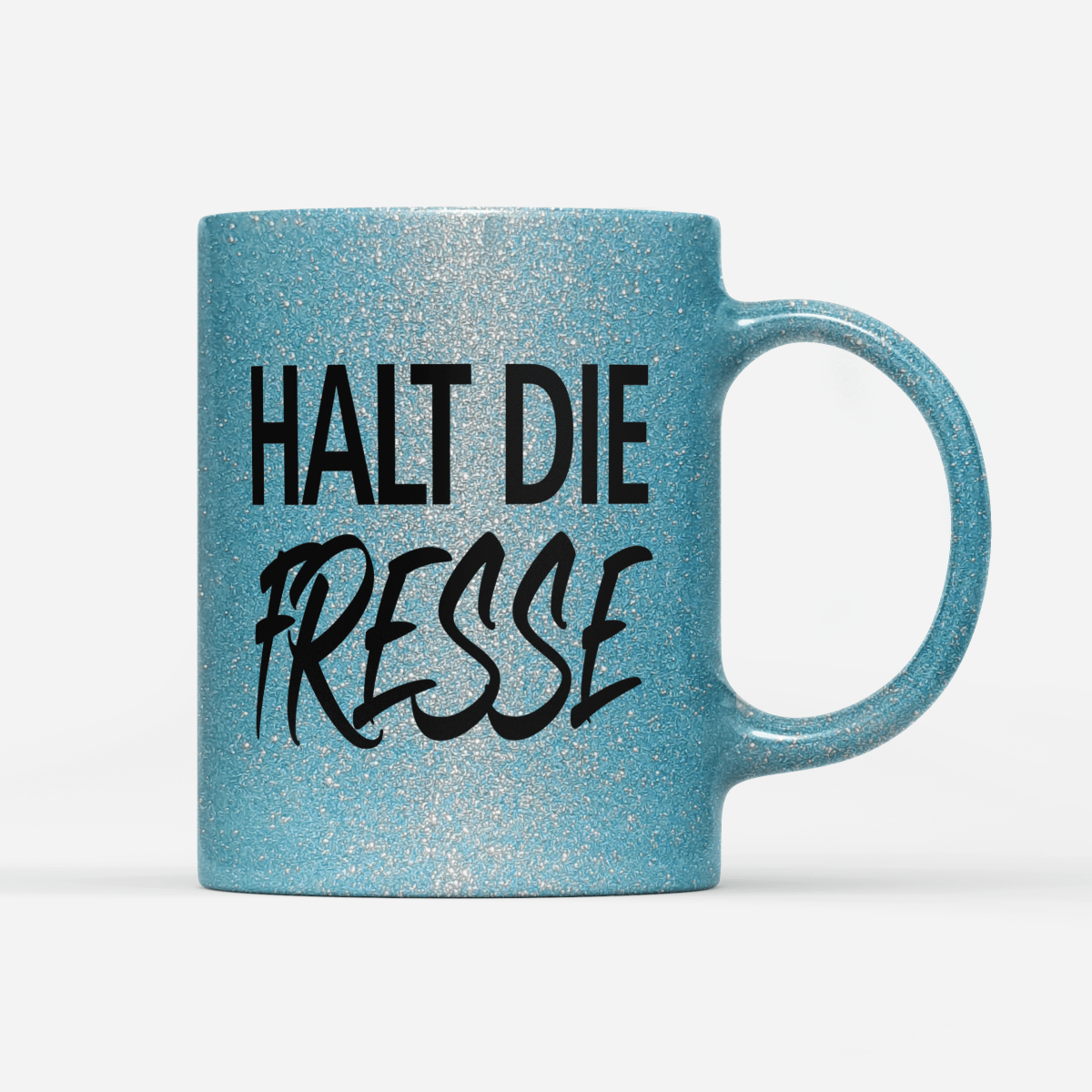 Tasse Glitzer Edition Halt die Fresse - Schwarzer - Kaffee