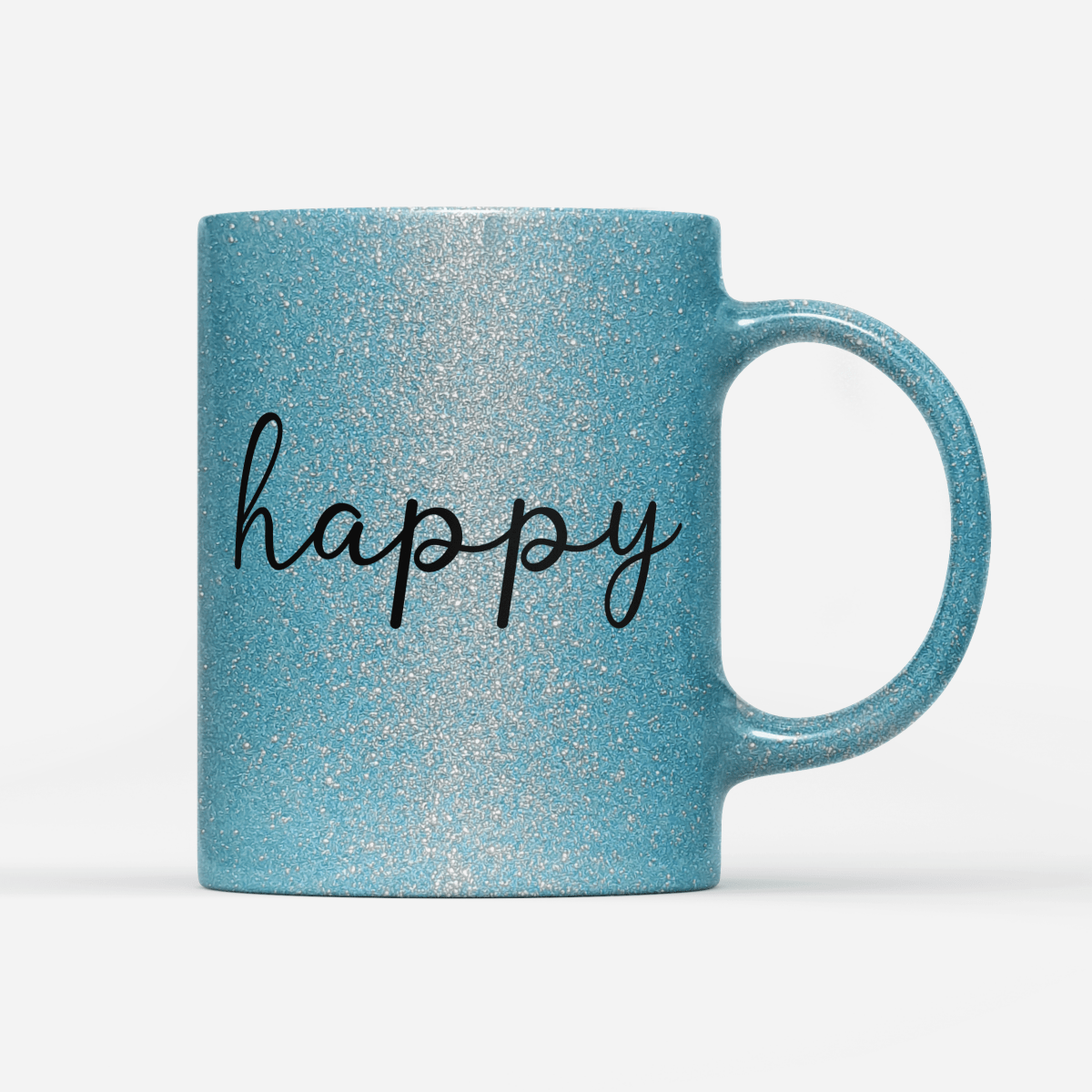 Tasse Glitzer Edition happy - Schwarzer - Kaffee
