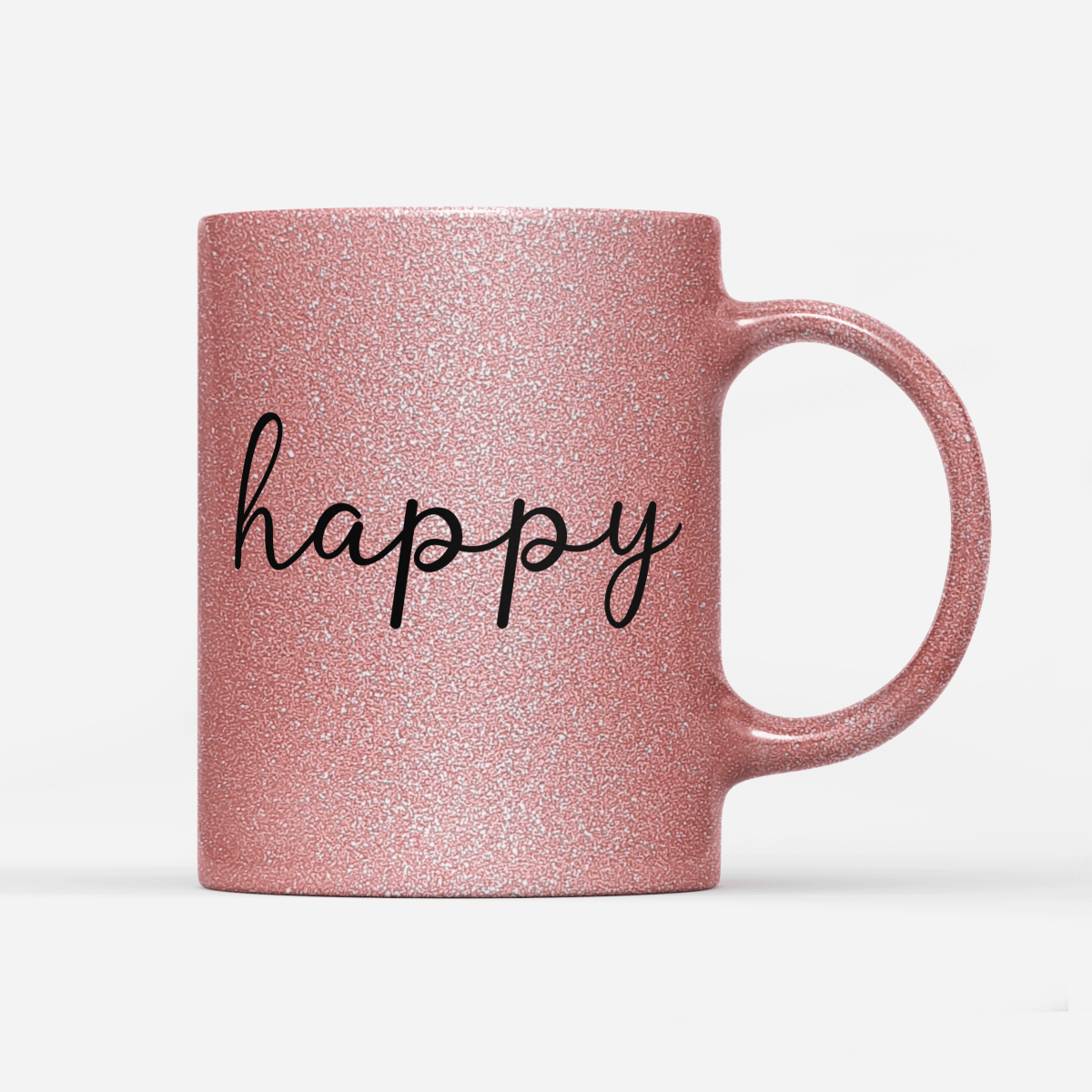 Tasse Glitzer Edition happy - Schwarzer - Kaffee