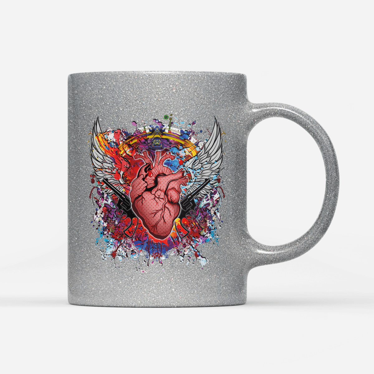 Tasse Glitzer Edition Heart - Schwarzer - Kaffee