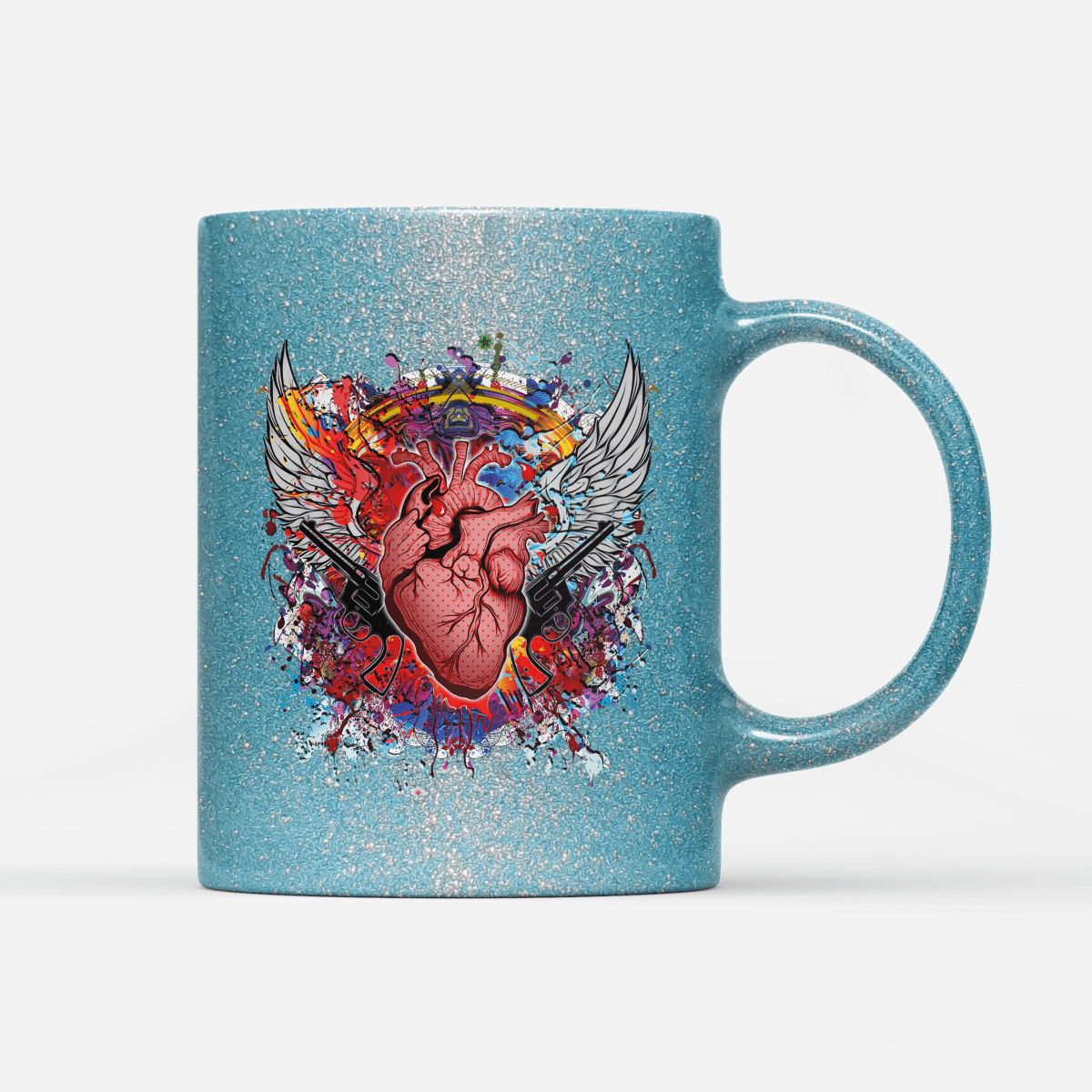 Tasse Glitzer Edition Heart - Schwarzer - Kaffee