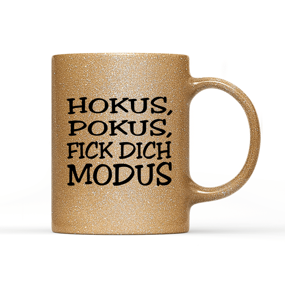 Tasse Glitzer Edition Hokus Pokus - Schwarzer - Kaffee