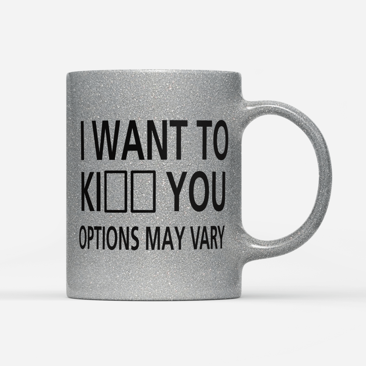 Tasse Glitzer Edition I want to - Schwarzer - Kaffee