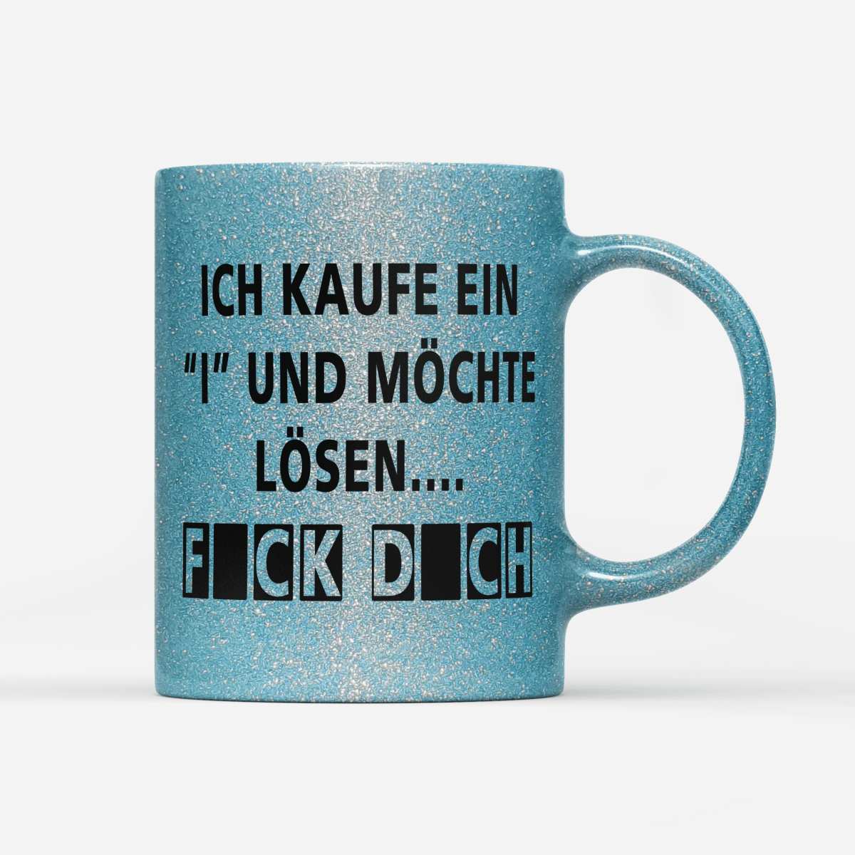 Tasse Glitzer Edition Kaufe ein i - Schwarzer - Kaffee