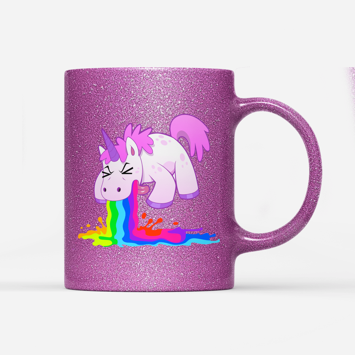 Tasse Glitzer Edition Kotzendes Einhorn - Schwarzer - Kaffee