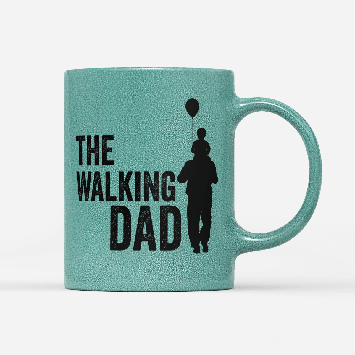 Tasse Glitzer Edition Walking Dad - Schwarzer - Kaffee