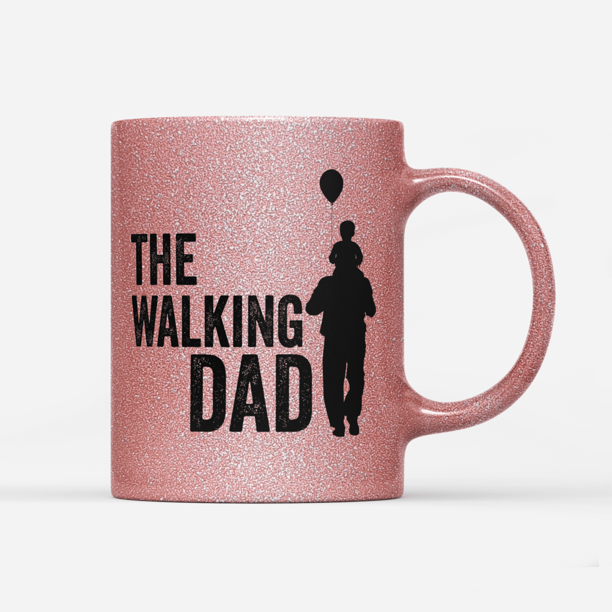 Tasse Glitzer Edition Walking Dad - Schwarzer - Kaffee