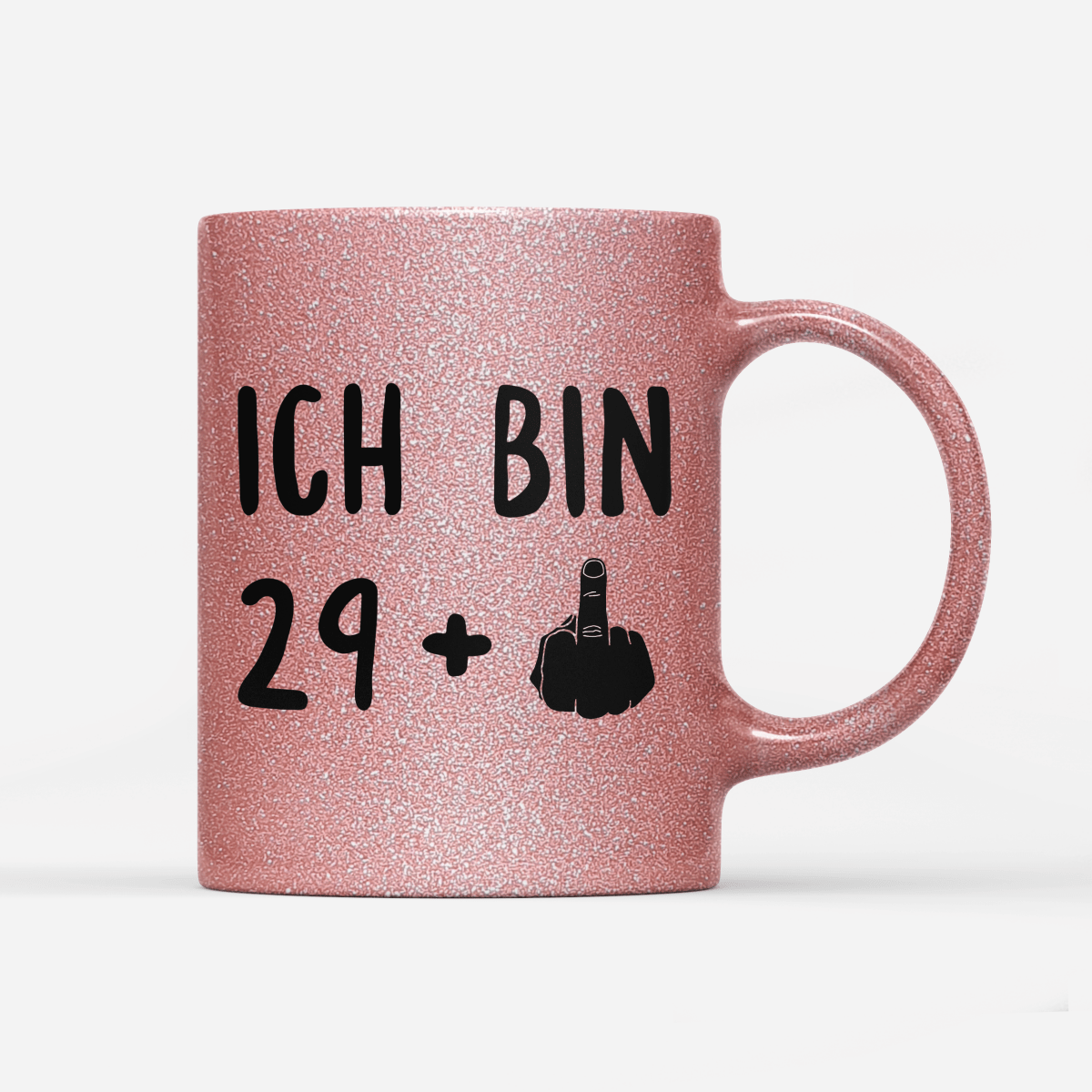 Tasse Glitzer Ich bin 29+ - Schwarzer - Kaffee