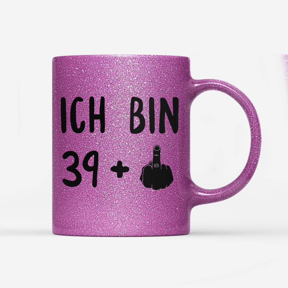 Tasse Glitzer Ich bin 39+ - Schwarzer - Kaffee
