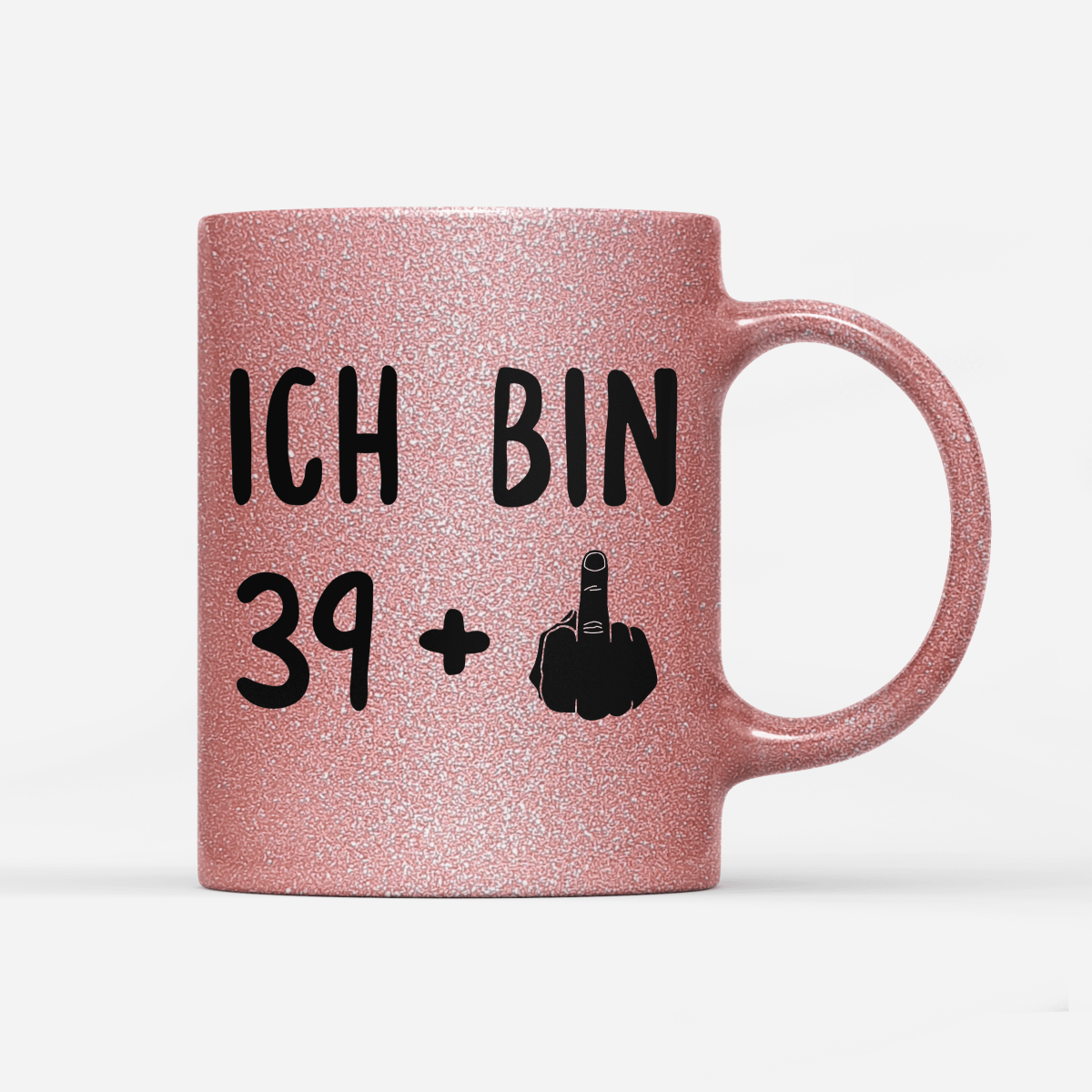 Tasse Glitzer Ich bin 39+ - Schwarzer - Kaffee