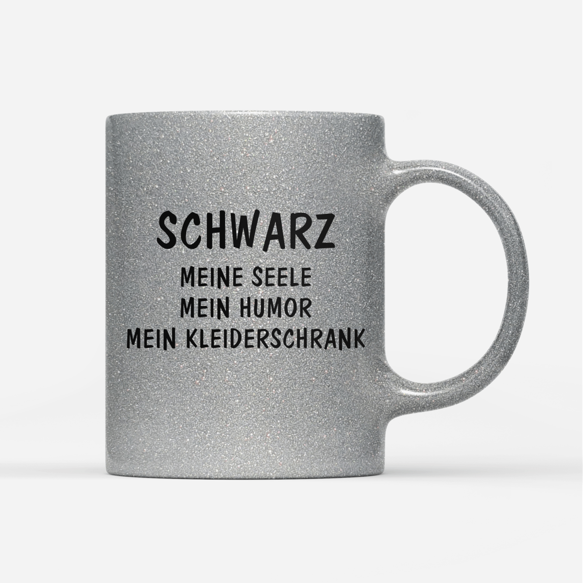 Tasse Glitzer Schwarz - Schwarzer - Kaffee