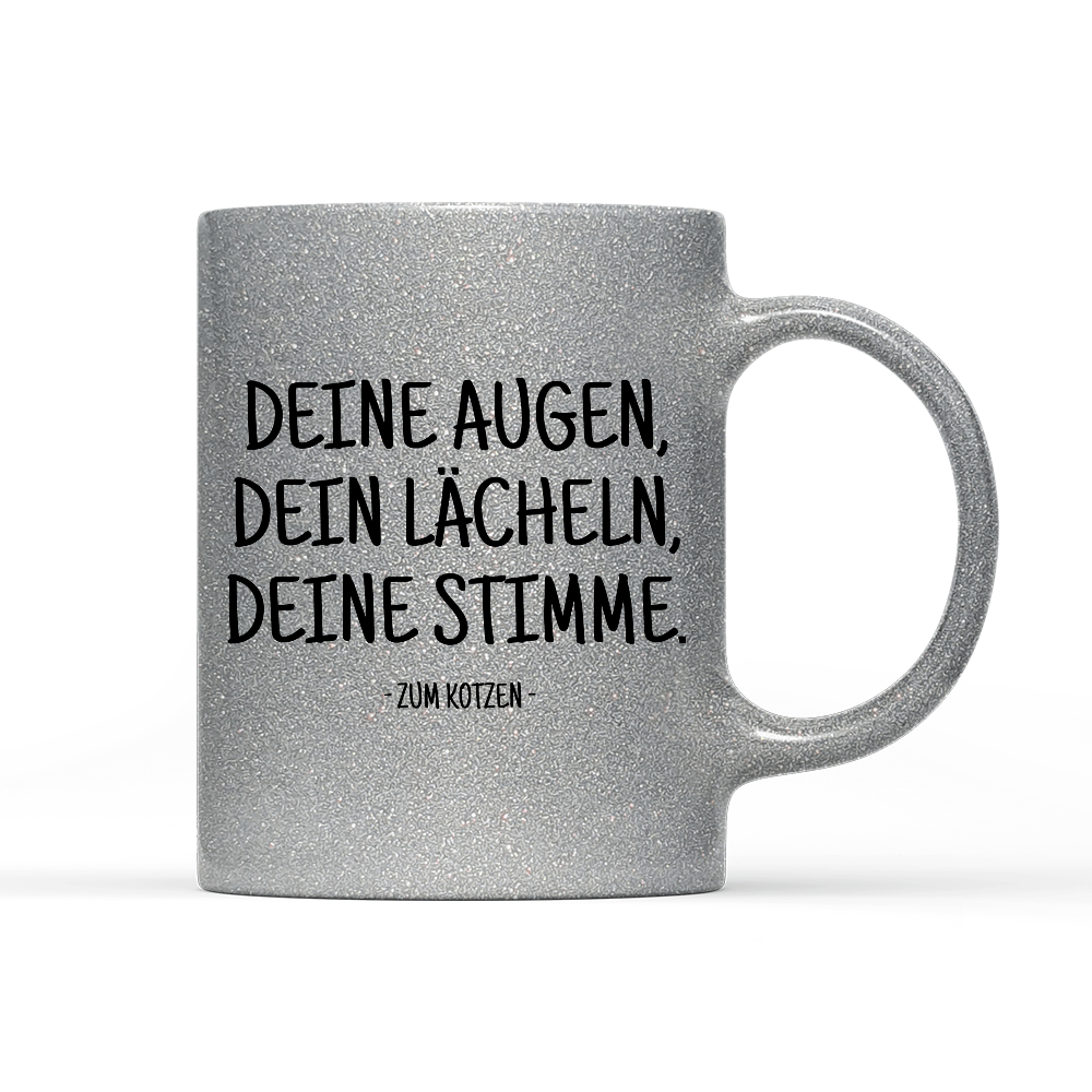 Tasse Glitzer Zum kotzen - Schwarzer - Kaffee
