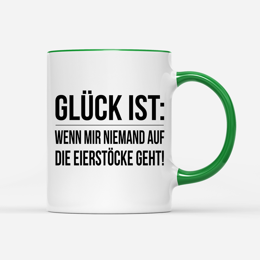 Tasse Glück ist Eierstöcke - Schwarzer - Kaffee