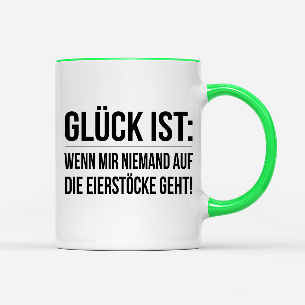 Tasse Glück ist Eierstöcke - Schwarzer - Kaffee