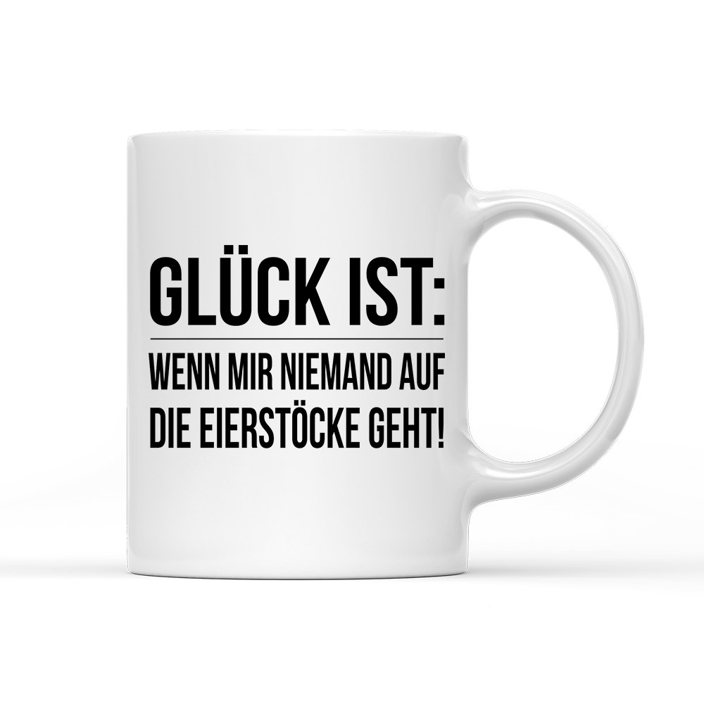 Tasse Glück ist Eierstöcke - Schwarzer - Kaffee