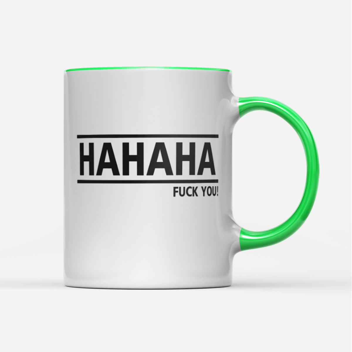 Tasse Hahaha Fuck you - Schwarzer - Kaffee