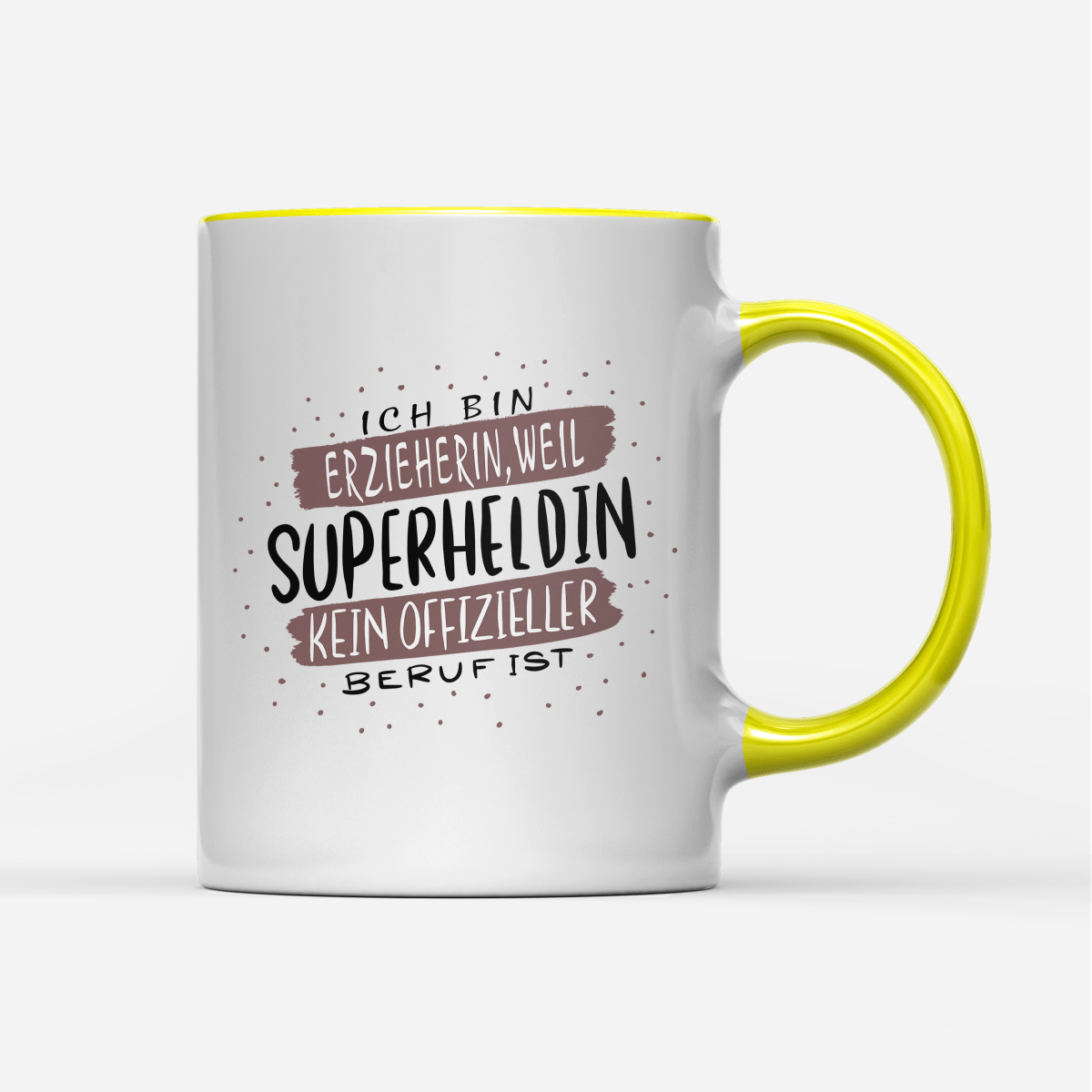 Tasse Ich bin Erzieherin weil Superheldin kein offizieller Beruf ist - Schwarzer - Kaffee