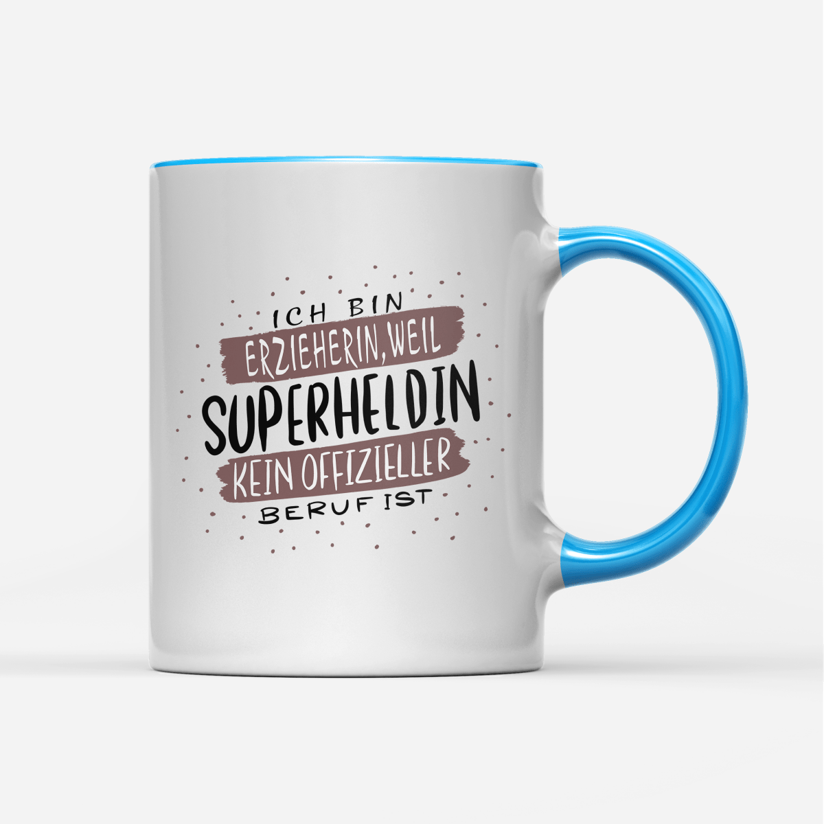 Tasse Ich bin Erzieherin weil Superheldin kein offizieller Beruf ist - Schwarzer - Kaffee