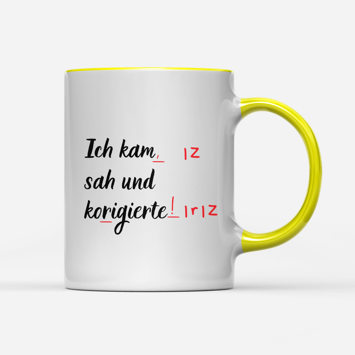 Tasse ich kam sah und korrigierte - Schwarzer - Kaffee