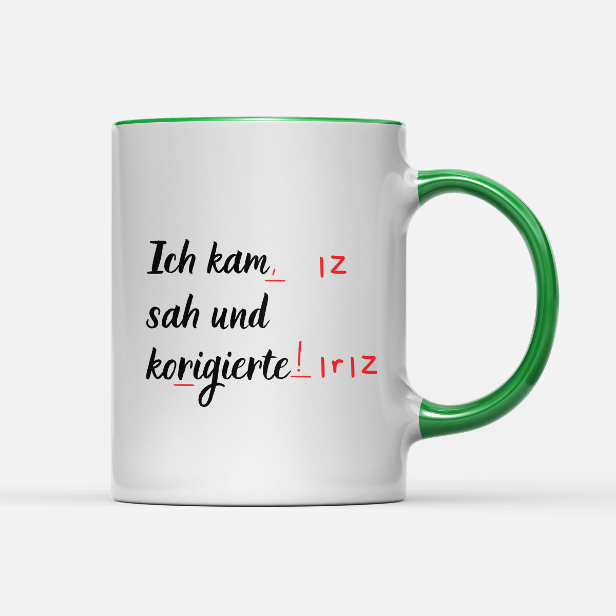 Tasse ich kam sah und korrigierte - Schwarzer - Kaffee