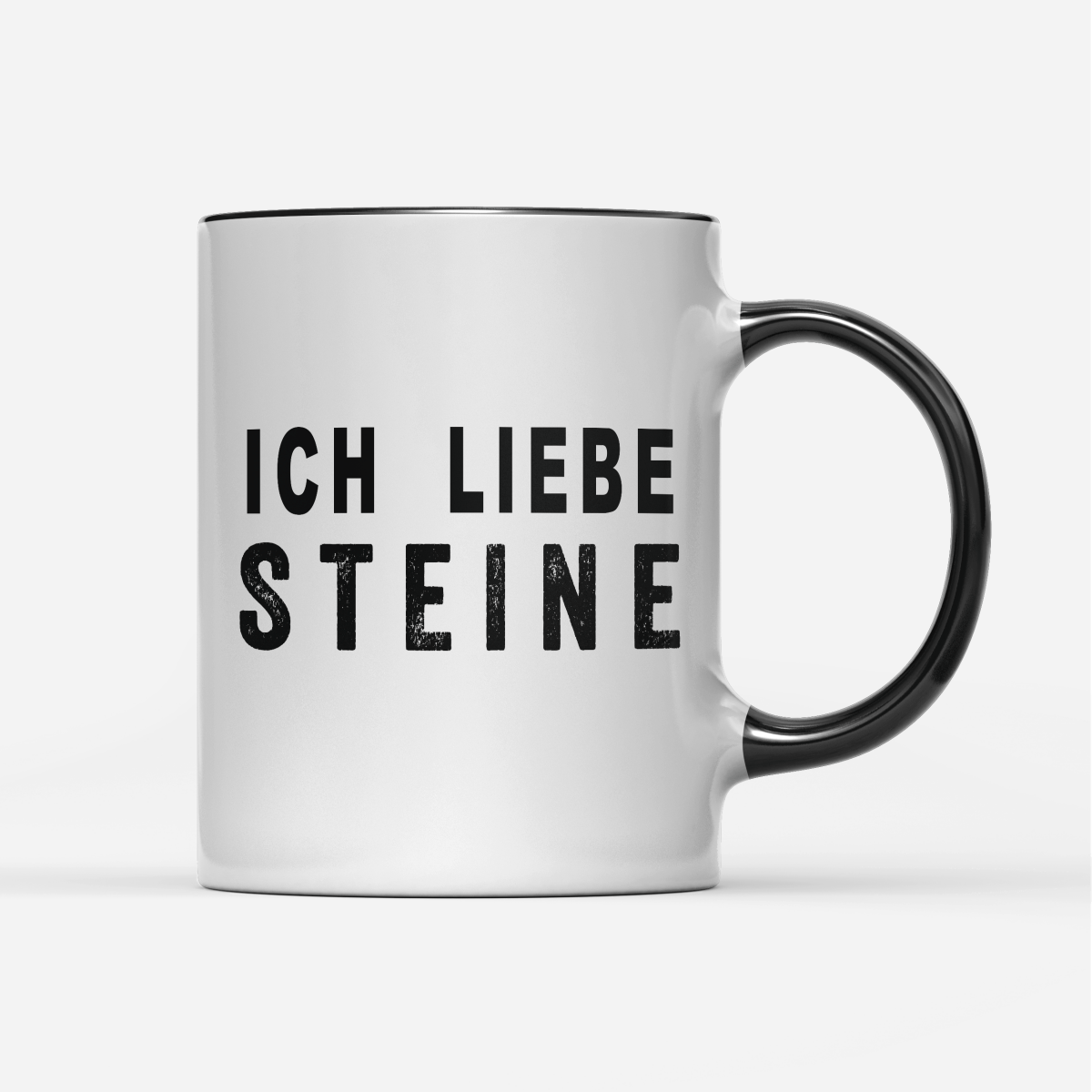 Tasse Ich liebe Steine - Schwarzer - Kaffee