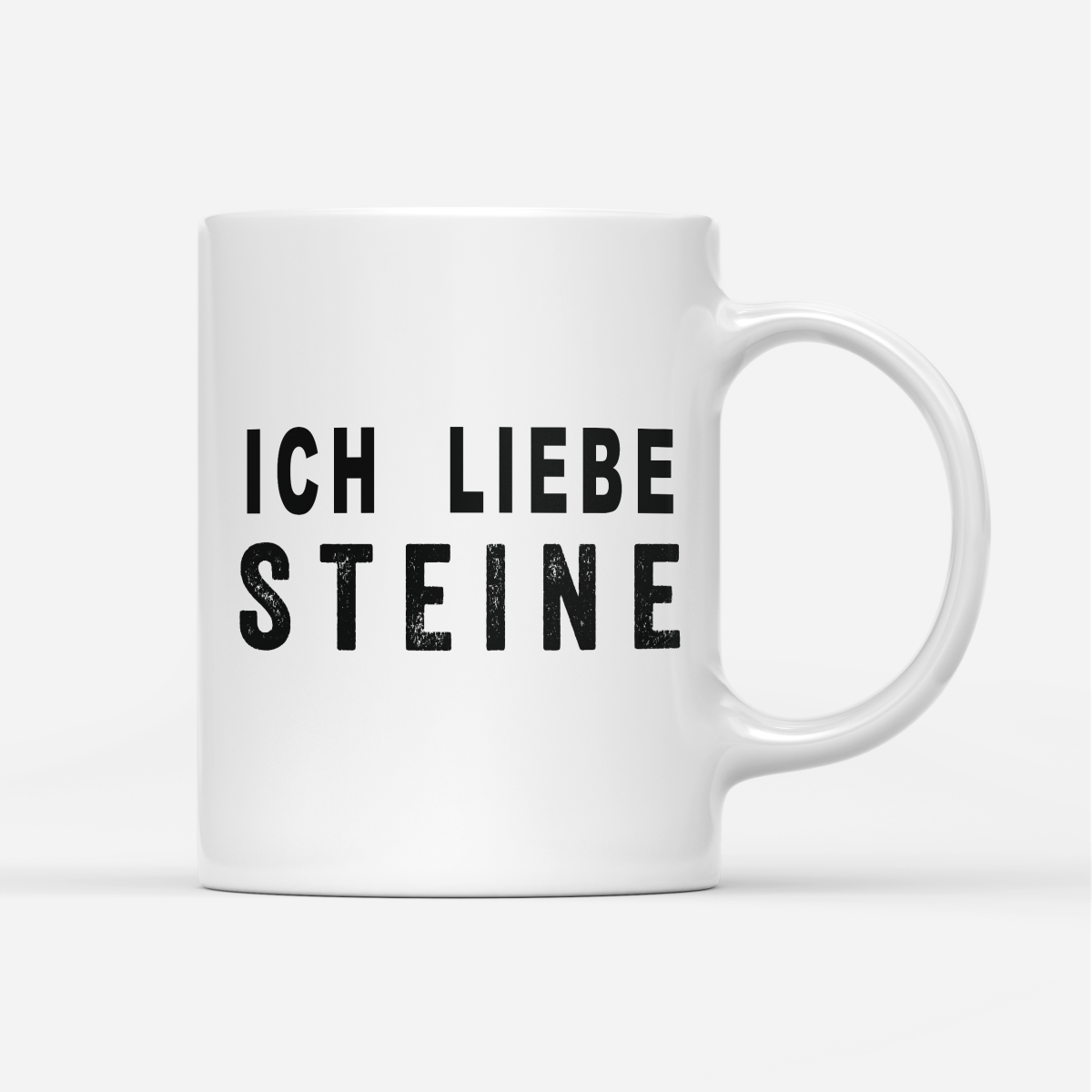 Tasse Ich liebe Steine - Schwarzer - Kaffee