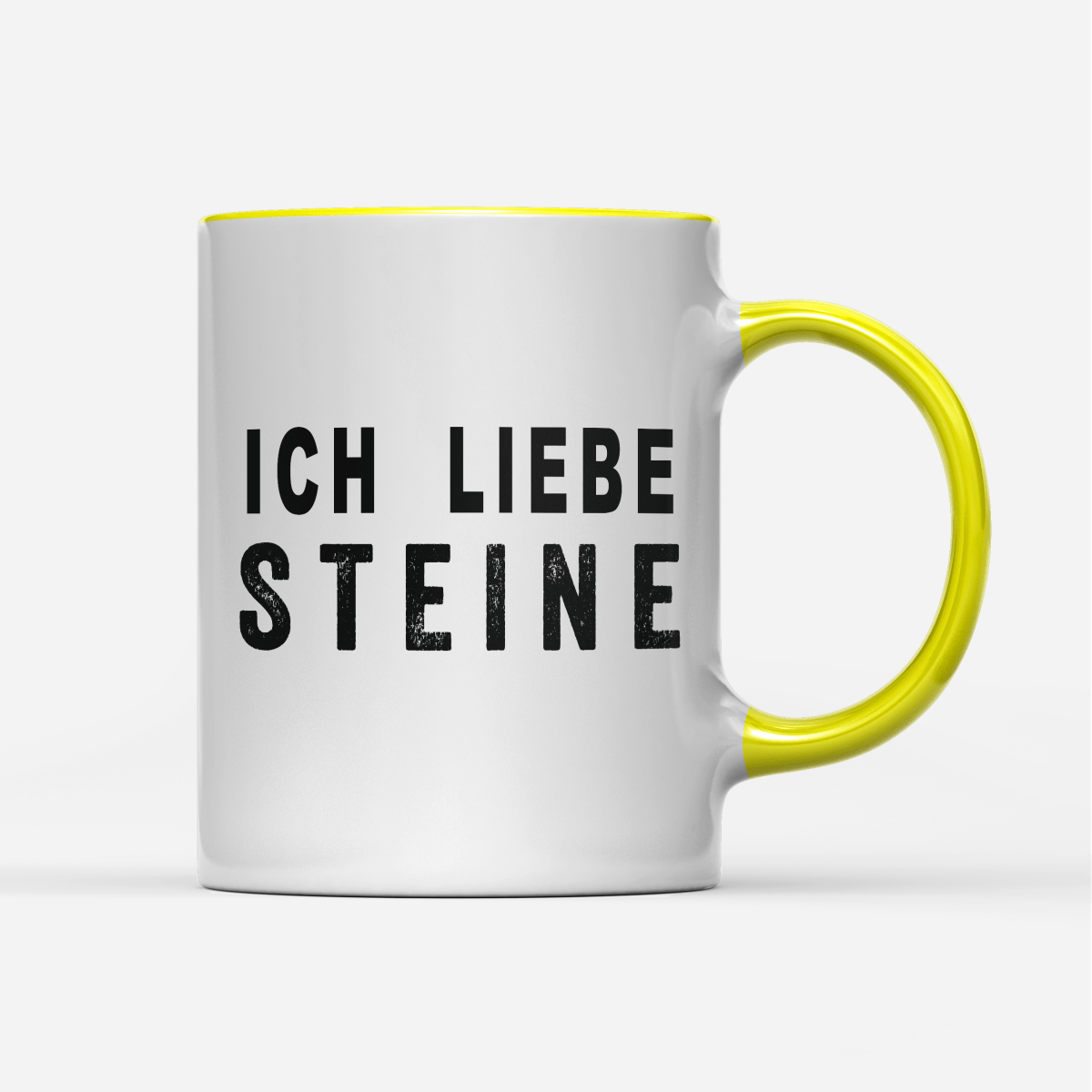 Tasse Ich liebe Steine - Schwarzer - Kaffee