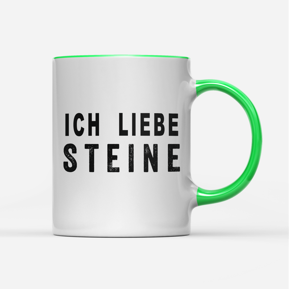 Tasse Ich liebe Steine - Schwarzer - Kaffee