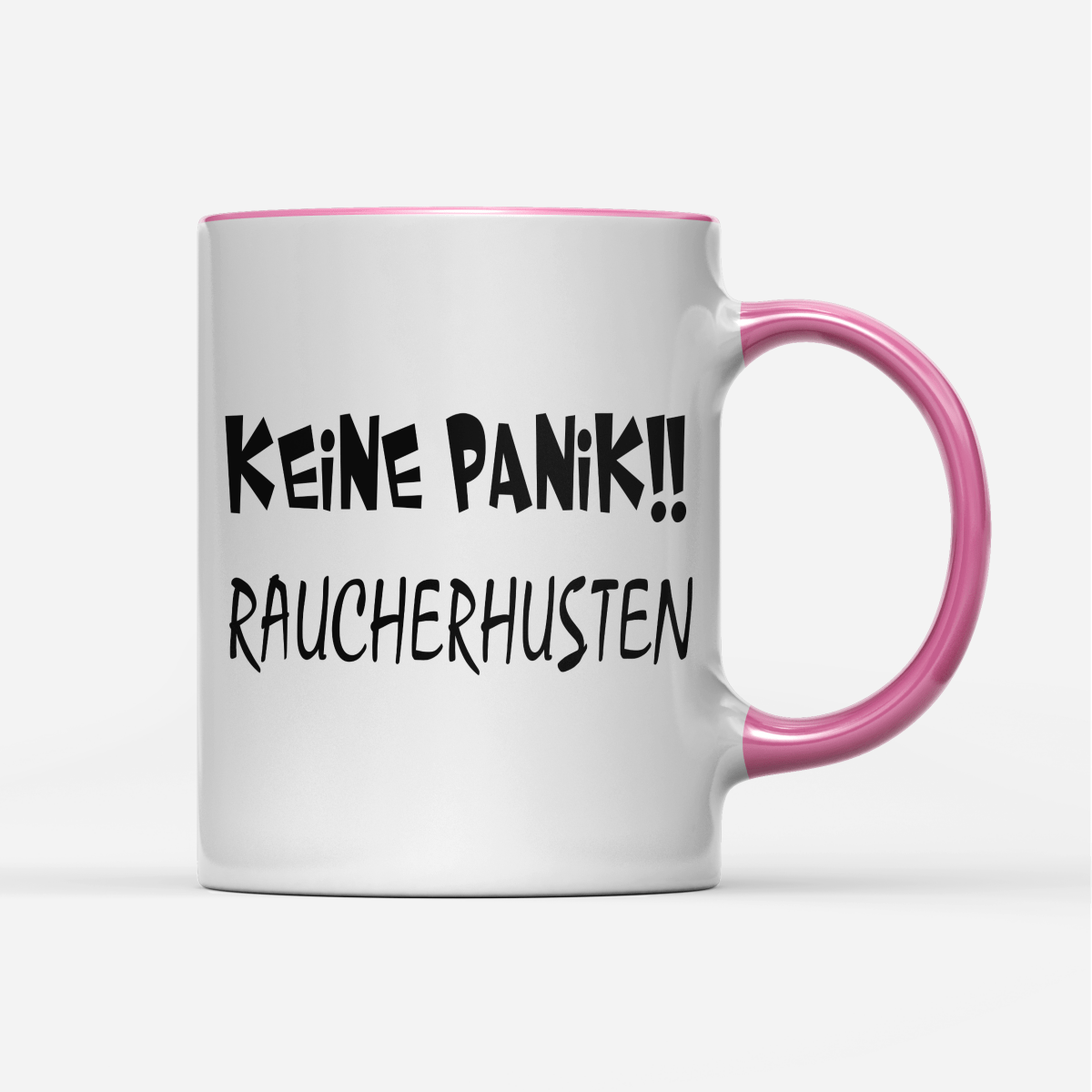 Tasse Keine Panik Raucherhusten - Schwarzer - Kaffee