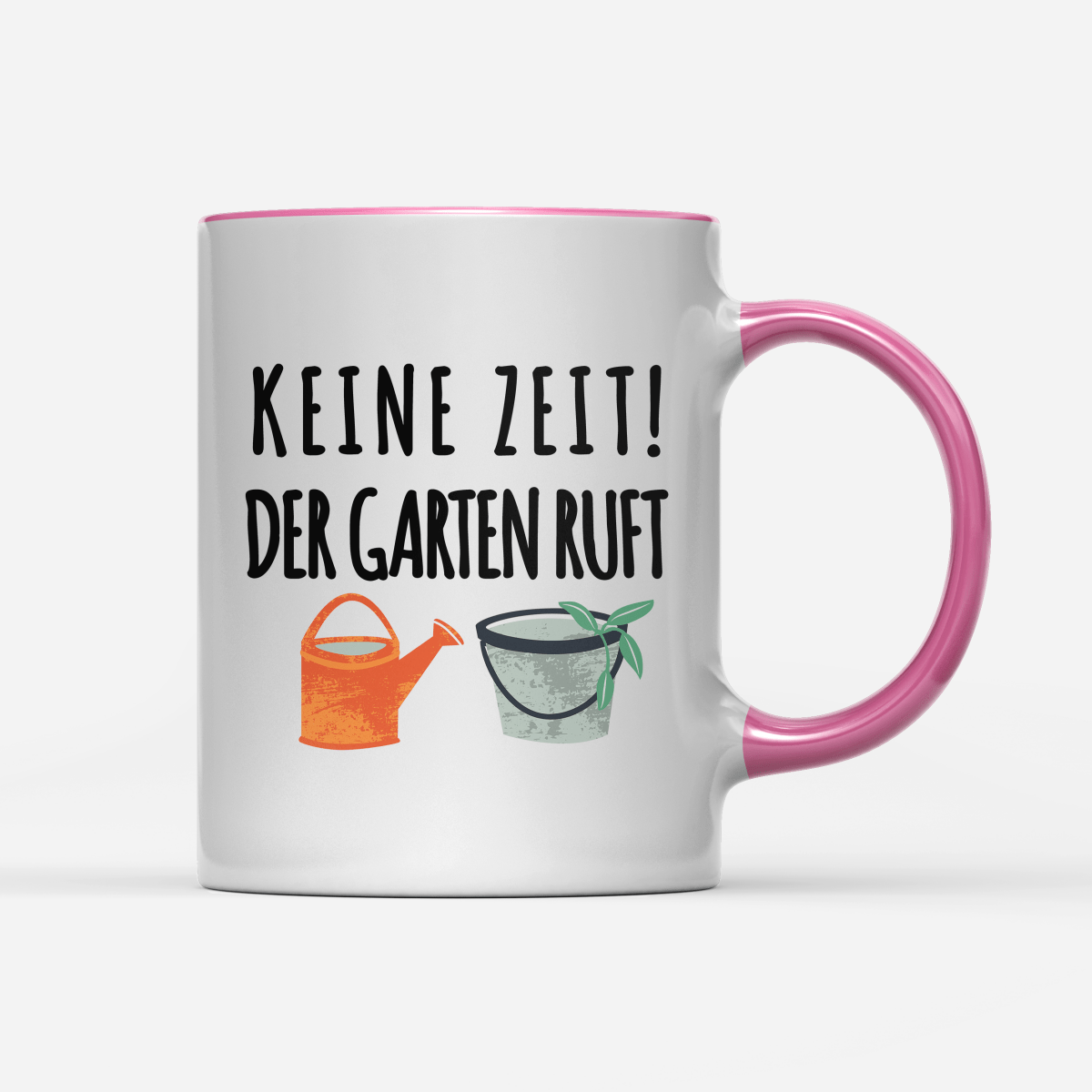 Tasse Keine Zeit der Garten ruft - Schwarzer - Kaffee