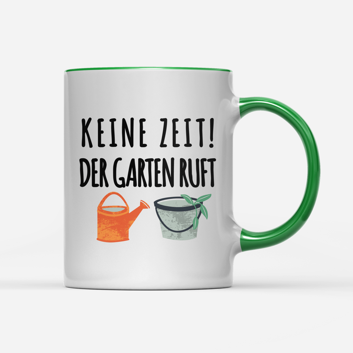 Tasse Keine Zeit der Garten ruft - Schwarzer - Kaffee