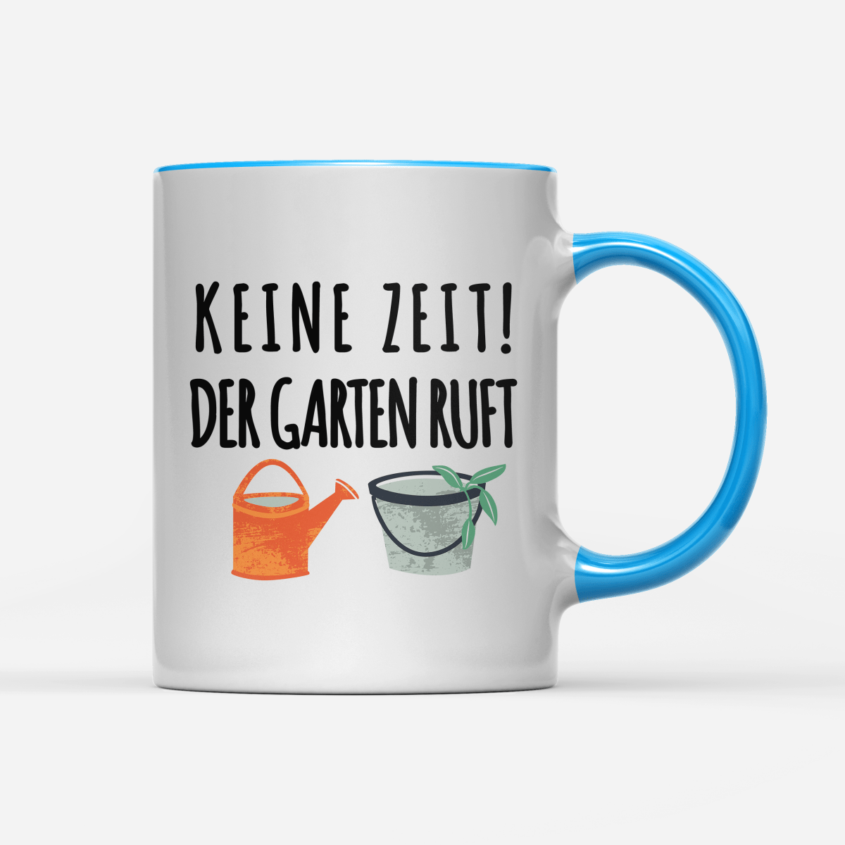 Tasse Keine Zeit der Garten ruft - Schwarzer - Kaffee
